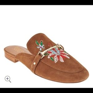 Franco Sarto Tan Suede Mules